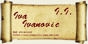 Iva Ivanović vizit kartica